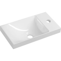 Sapho AGOS umývadlo, liaty mramor, 40x22cm, ľavé/pravé, biela AS400