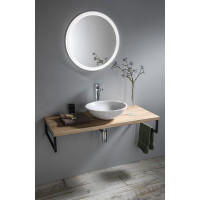 Sapho BLOK kamenné umývadlo na dosku Ø 42 cm, biela carrara mat 2401-42