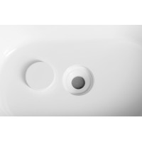 Sapho GERANO umývadlo na dosku, liaty mramor, 60x38cm, kryt výpuste, biela GN600