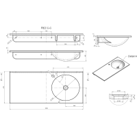 Sapho JUNO umývadlo, liaty mramor, 100x47cm, pravé, biela JU102