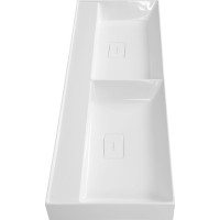 Sapho GODIVA dvojumývadlo, liaty mramor, 119x44cm, bez otvoru pre batériu, biela GU119-0