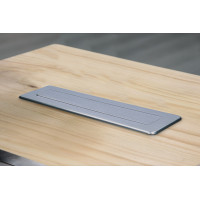 Solight 3z + USB A + C výsuvný blok zásuviek, 2m, nerez oceľ