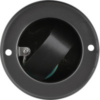 Solight záhradný stĺpik IP44, nerez oceľ, 2 zásuvky, valec, čierny