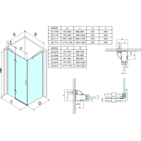 Gelco Legro obdĺžnikový sprchovací kút 1100x900mm L/P variant GL1111GL5690