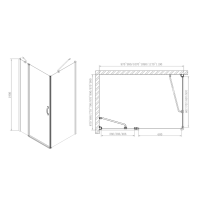 Gelco One obdĺžnikový sprchovací kút 1100x700mm L/P variant GO4811GO3570