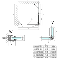Polysan FORTIS LINE obdĺžnikový sprchovací kút 800x1500 mm, rohový vstup FL1080LFL1115R