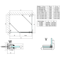 Polysan FORTIS LINE obdĺžnikový sprchovací kút 1000x900 mm, R variant FL1010RFL3590