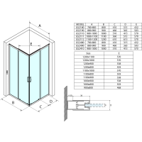 Gelco SIGMA SIMPLY obdĺžnikový sprchovací kút 900x800 mm, L/P variant, rohový vstup, číre sklo GS2190GS2180