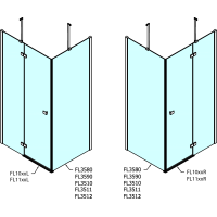 Polysan FORTIS LINE štvorcový sprchovací kút 1100x1100 mm, R variant FL1011RFL3511