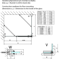 Polysan FORTIS LINE štvorcový sprchovací kút 1100x1100 mm, R variant FL1011RFL3511