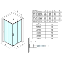 Gelco SIGMA SIMPLY štvorcový sprchovací kút 1100x1100 mm, rohový vstup, číre sklo GS2111-01