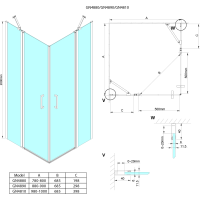Gelco LORO obdĺžnikový sprchovací kút 1000x800 mm, rohový vstup GN4810-02