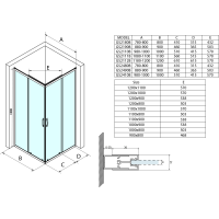 Gelco SIGMA SIMPLY BLACK obdĺžnikový sprchovací kút 1000x800 mm, L/P variant, rohový vstup, číre sklo GS2110BGS2180B