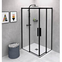 Polysan ALTIS LINE BLACK obdĺžnikový sprchovací kút 1000x800 mm, L/P variant, rohový vstup, číre sklo AL1512BAL1582B