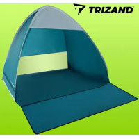 Plážový stan 200x150x110 cm Trizand - modrý/biely