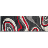 Behúň TAPIS Winding - sivý/červený