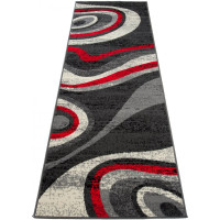 Behúň TAPIS Winding - sivý/červený