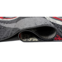 Behúň TAPIS Winding - sivý/červený