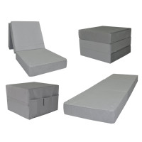 Rozkladací molitanový matrac ITAKA 195x65x15 cm - šedý