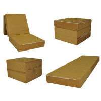 Rozkladací molitanový matrac ITAKA 195x65x15 cm - žltý
