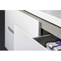 Sapho WAVE dvojumývadlová skrinka 149, 7x50x47, 8cm, biela/dub strieborný WA150-3011