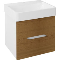 Sapho MEDIENA umývadlová skrinka 57x50, 7x48, 5cm, biela mat/dub natural MD062