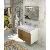 Sapho MEDIENA umývadlová skrinka 77x50, 5x49cm, biela mat/dub natural MD082