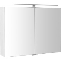 Sapho RIWA galerka s LED osvetlením, 81x70x17cm, biela lesk RIW080-0030