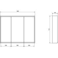 JOKEY BATU galerka 80x71x15cm, 2x LED osvetlenie, biela 1141131