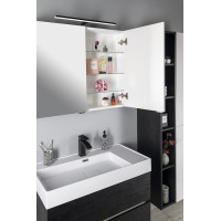 Sapho RIWA galerka s LED osvetlením, 81x70x17cm, biela lesk RIW080-0030