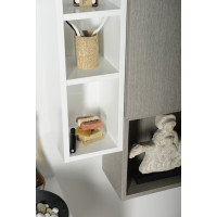 Sapho ESPACE otvorená policová skrinka 20x94x22cm, dub strieborný ESC130-1111
