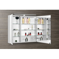 Sapho MIRRÓ galerka s LED osvetlením, 80x70x16cm, biela MC080-0030