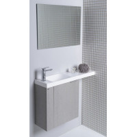 Sapho LATUS VI umývadlová skrinka 50x50x22cm, ľavá, dub strieborný LT615-1111