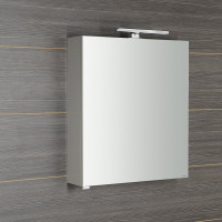 Sapho RIWA galerka s LED osvetlením, 60x70x17cm, biela lesk RIW060-0030