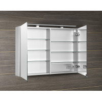 Sapho MIRRÓ galerka s LED osvetlením, 100x70x16cm, biela MC100-0030