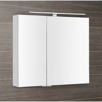 Sapho MIRRÓ galerka s LED osvetlením, 80x70x16cm, biela MC080-0030