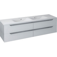Sapho WAVE dvojumývadlová skrinka 179, 7x50x47, 8cm, biela/dub strieborný WA180-3011