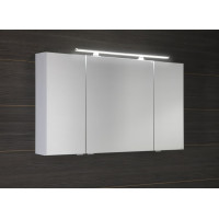Sapho MIRRÓ galerka s LED osvetlením, 3x dvierka, 120x70x16cm, biela MC121-0030