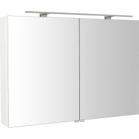Sapho RIWA galerka s LED osvetlením, 101x70x17cm, biela lesk RIW100-0030