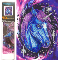 Norimpex Diamantové maľovanie 7D Hviezdny jednorožec 30x40 cm