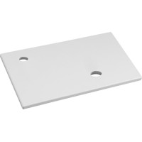 Sapho MINOR doska pod umývadlo 40x22, 5cm, batéria vľavo, liaty mramor, biela MR400