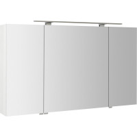 Sapho RIWA galerka s LED osvetlením, 3x dvierka, 121x70x17cm, biela lesk RIW120-0030