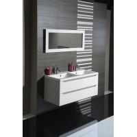 Sapho WAVE dvojumývadlová skrinka 119, 7x50x47, 8cm, biela/dub strieborný WA120-3011