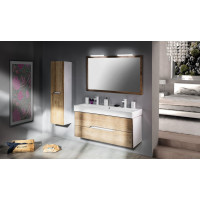 Sapho MEDIENA umývadlová skrinka 117x50, 5x48, 5cm, biela mat/dub graphite MD121