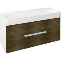 Sapho MEDIENA umývadlová skrinka 117x50, 5x48, 5cm, biela mat/dub graphite MD121
