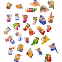 WOODLIKA Drevené puzzle Medvede vo svete povolania 30 dielikov