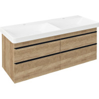 Sapho SITIA dvojumývadlová skrinka 116x50x44, 2cm, 4xzásuvka, dub alabama SI120-2222
