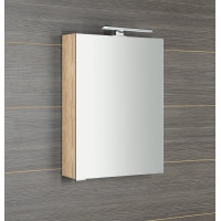 Sapho MIRRÓ galerka s LED osvetlením, 50x70x16cm, ľavá/pravá, dub alabama MC050-0022