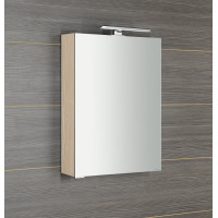 Sapho MIRRÓ galerka s LED osvetlením, 50x70x16cm, ľavá/pravá, brest bardini MC050-0013