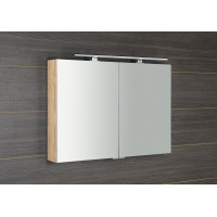 Sapho MIRRÓ galerka s LED osvetlením, 100x70x16cm, dub alabama MC100-0022
